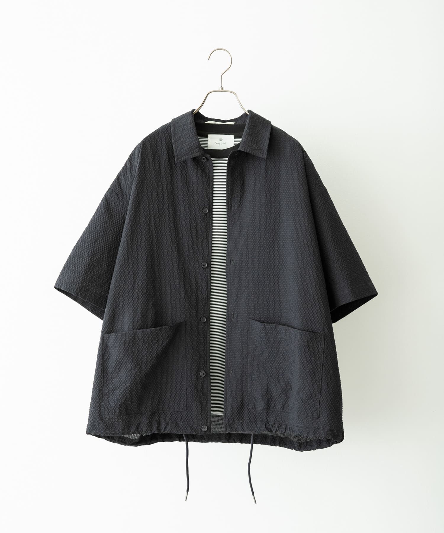 Sonny Label 「シアサッカーショートスリーブコーチシャツ」|シャツ・ブラウス|ネイビー