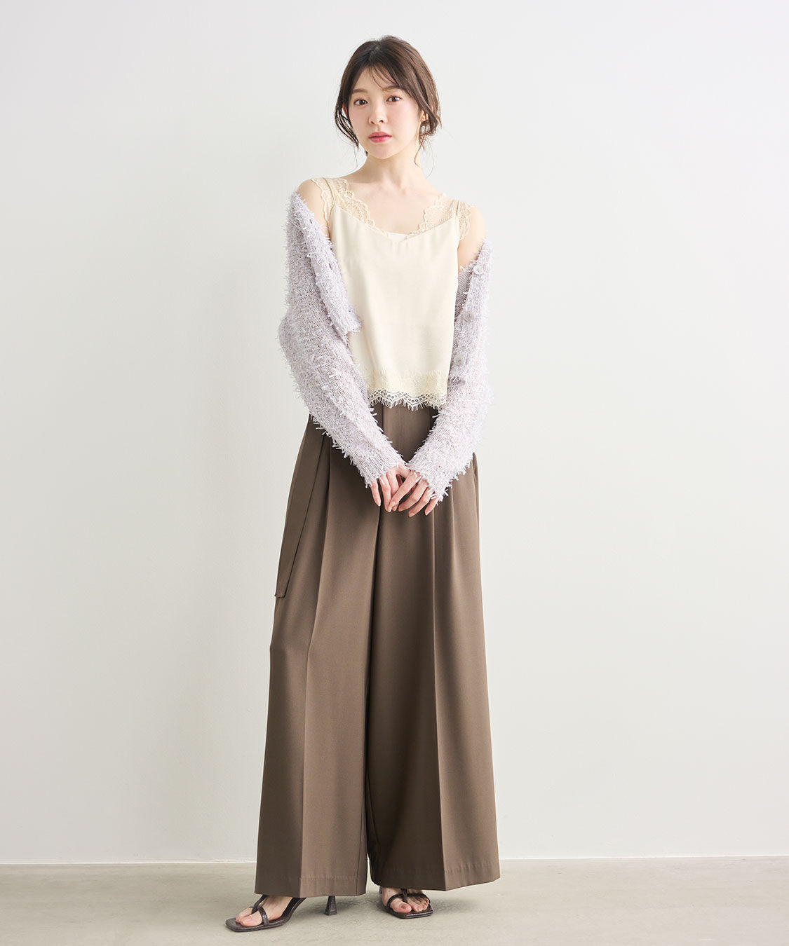 COCO DEAL「ツータックワイドパンツ」|スラックス|