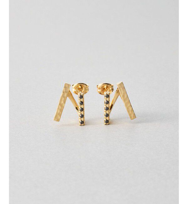 Jouete「[ダブルピアス] ジルコニア」|ピアス|イエローゴールド