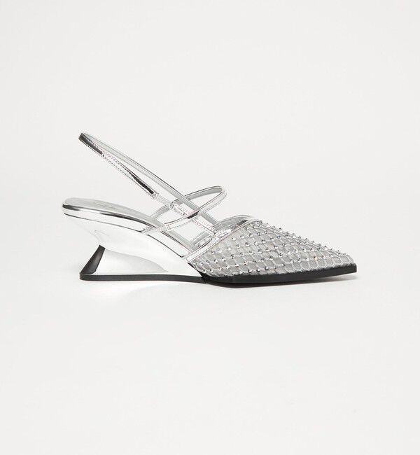 ODETTE E ODILE「＜SY＞ ポインテッド ビジュー ウェッジ バックベルト サンダル60&uarr;」|サンダル|