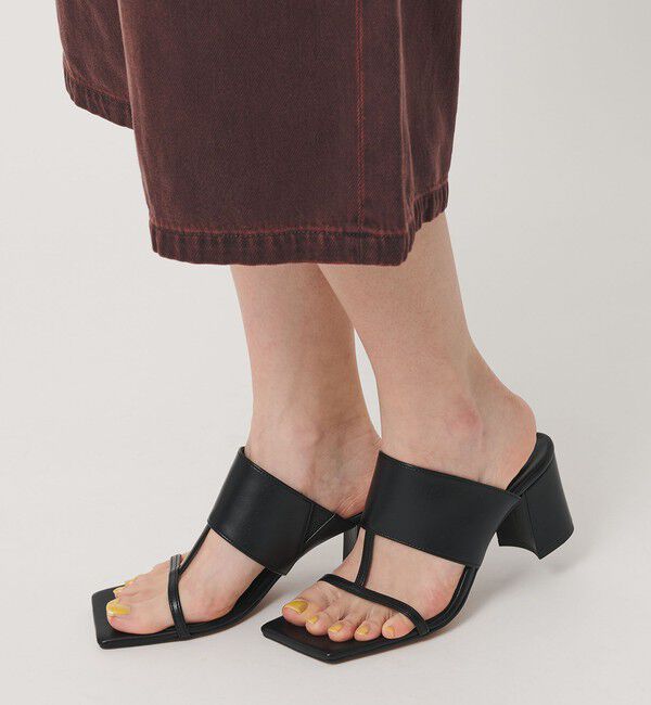 BEAUTY&YOUTH UNITED ARROWS「スマートストラップ カバー ミュール」|サンダル|BLACK