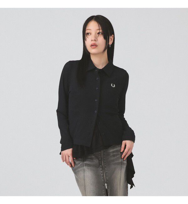 Ray BEAMS 「【別注】FRED PERRY / ロングスリーブ ボタン ポロシャツ」|ポロシャツ|NAVY