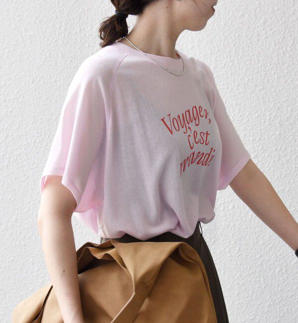 SHIPS any「SHIPS any:〈洗濯機可能〉シアー 裏毛 ロゴ TEE」|Tシャツ・カットソー|
