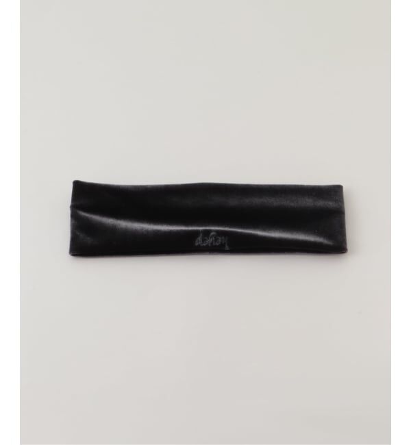 U by SPICK&SPAN「【heyep/ヘイップ】 Velour Logo HairBand」|その他|グレー