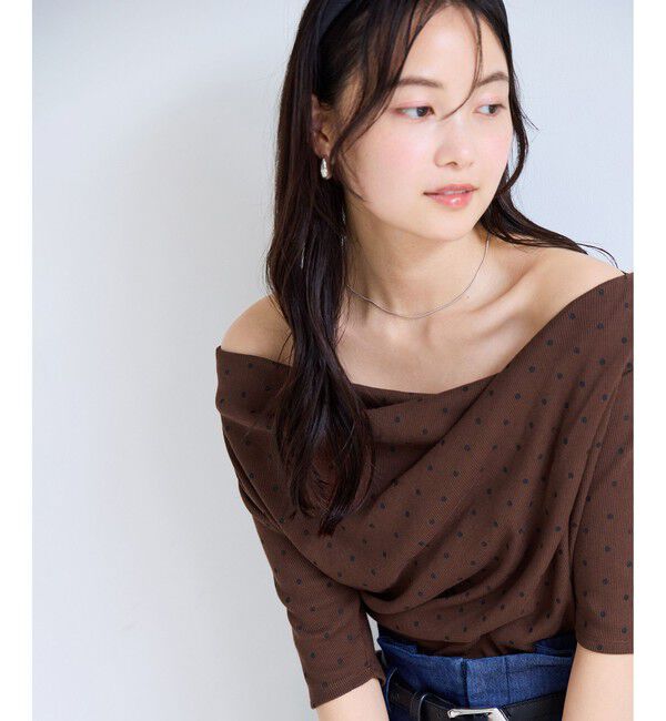 VIS「【新色追加】テレコハーフスリーブドレーププルオーバー」|Tシャツ・カットソー|