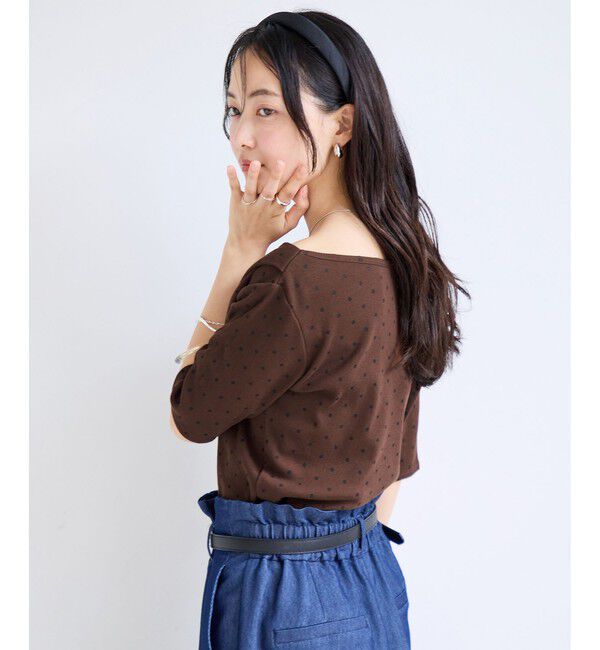 VIS「【新色追加】テレコハーフスリーブドレーププルオーバー」|Tシャツ・カットソー|
