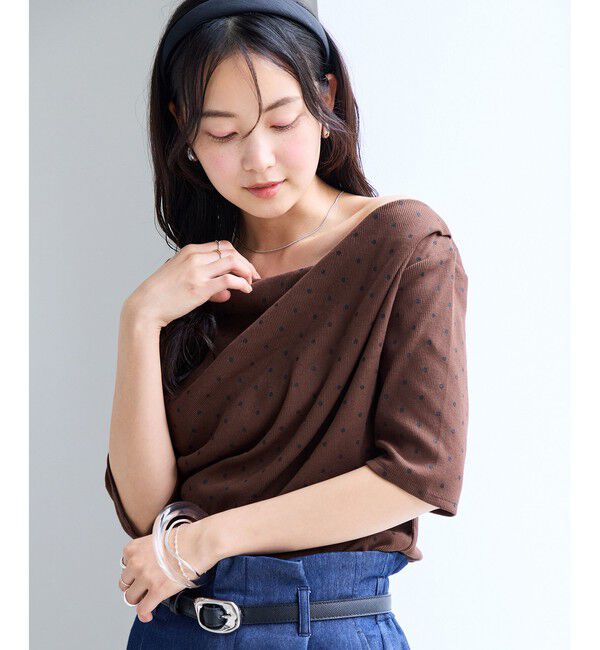 VIS「【新色追加】テレコハーフスリーブドレーププルオーバー」|Tシャツ・カットソー|