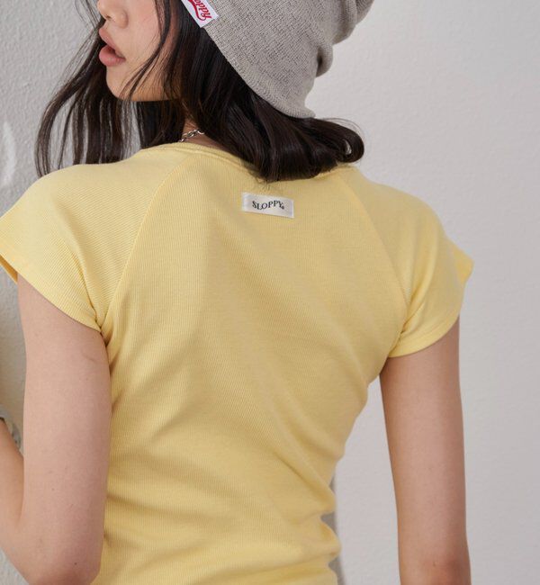  「【SLOPPY】 リブチビT」|Tシャツ・カットソー|イエロー