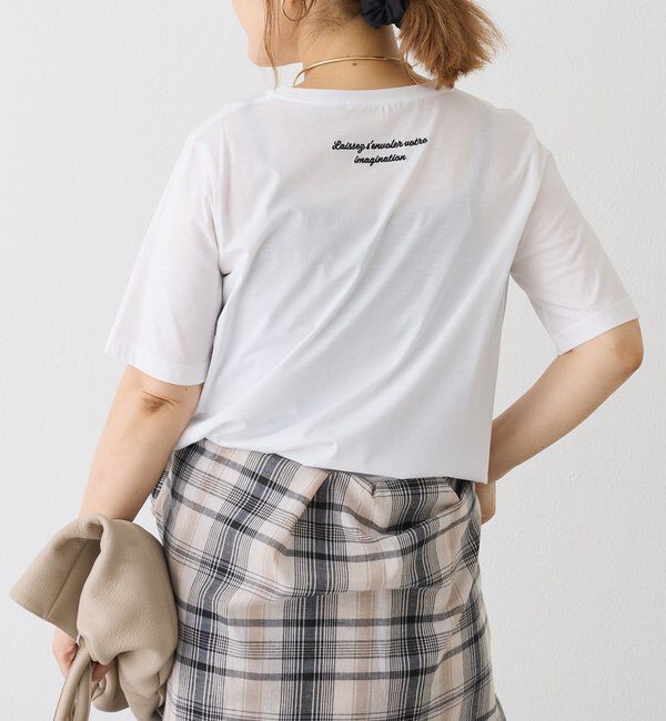  「シルケットロゴプリント&times;刺繍Tシャツ」|プルオーバー|