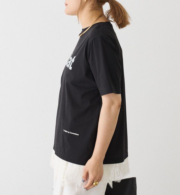  「シルケットロゴプリント&times;刺繍Tシャツ」|プルオーバー|