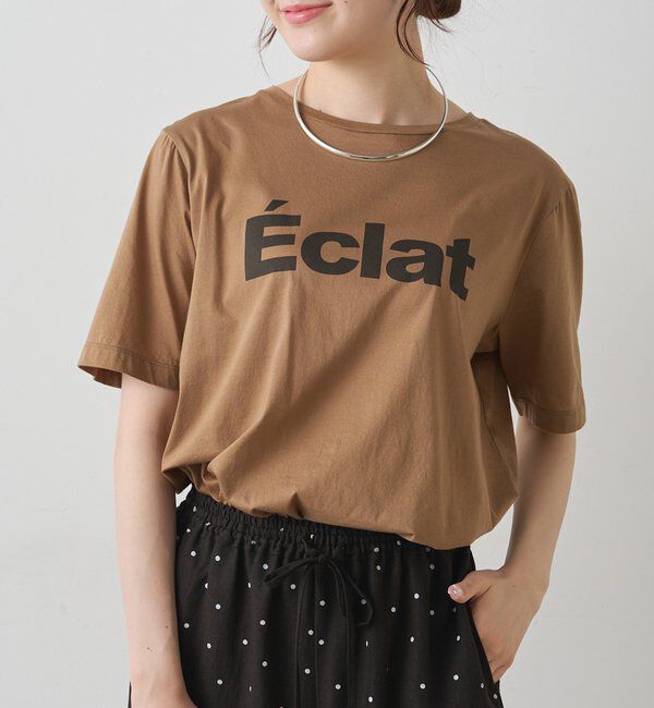  「シルケットロゴプリント&times;刺繍Tシャツ」|プルオーバー|