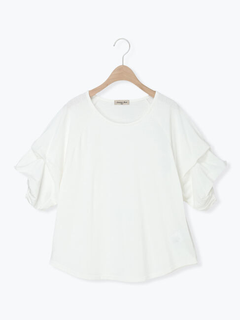 Samansa Mos2「◇【接触冷感】アソート袖タックプルオーバー」|Tシャツ・カットソー|