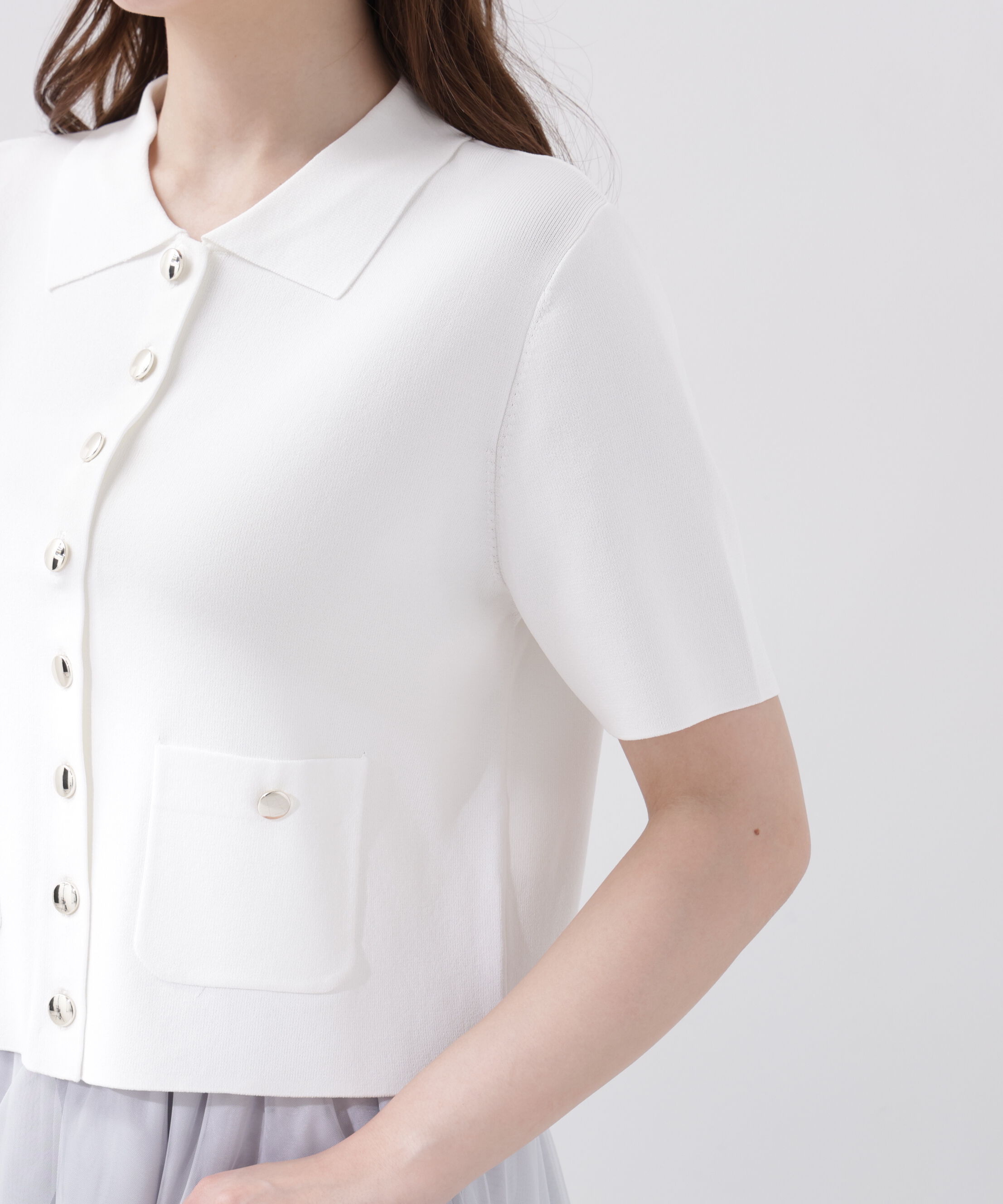 PROPORTION BODY DRESSING「<中川紅葉さん着用><ｳｫｯｼｬﾌﾞﾙ/UVｶｯﾄ/接触冷感>ﾎﾟﾛ衿ﾆｯﾄ  」|カーディガン|