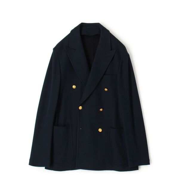 TOMORROWLAND MENS「コットンビスコースダブルニット ダブルブレステッド6Bブレザー DONDY」|テーラードジャケット|69 ネイビー