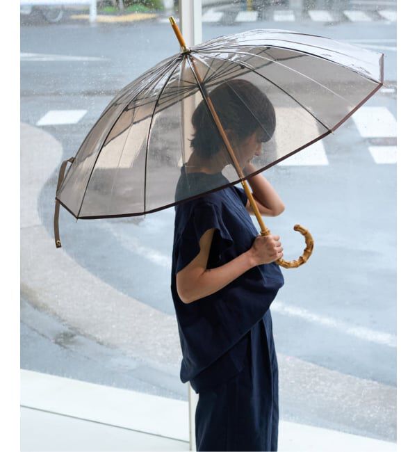 JOURNAL STANDARD relume「《追加》【TRADITIONAL WEATHERWEAR】CLEAR UMBRELLA BAMBOO：傘」|傘|ブラウン