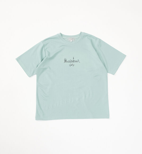 ABAHOUSE「【CITY】刺繍 ポンチ Tシャツ」|Tシャツ・カットソー|グリーン