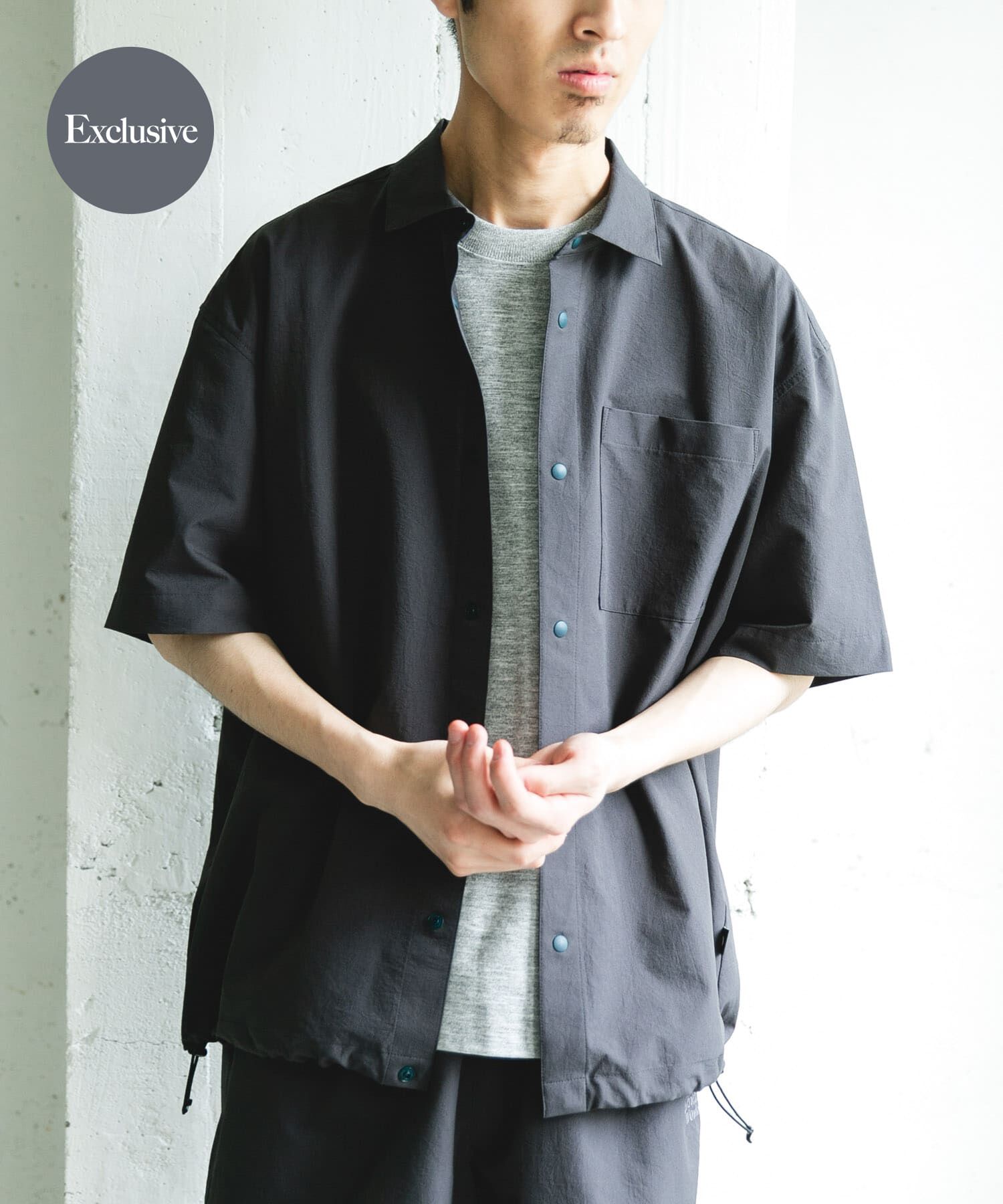 URBAN RESEARCH DOORS「『別注』Marmot&times;DOORS　DOT AIR SHORT-SLEEVE SHIRTS」|シャツ・ブラウス|ブルー