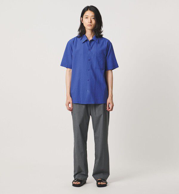 UNITED ARROWS「ウール/ナイロン アルバトロス ワンピースカラー ショートスリーブシャツ」|シャツ・ブラウス|