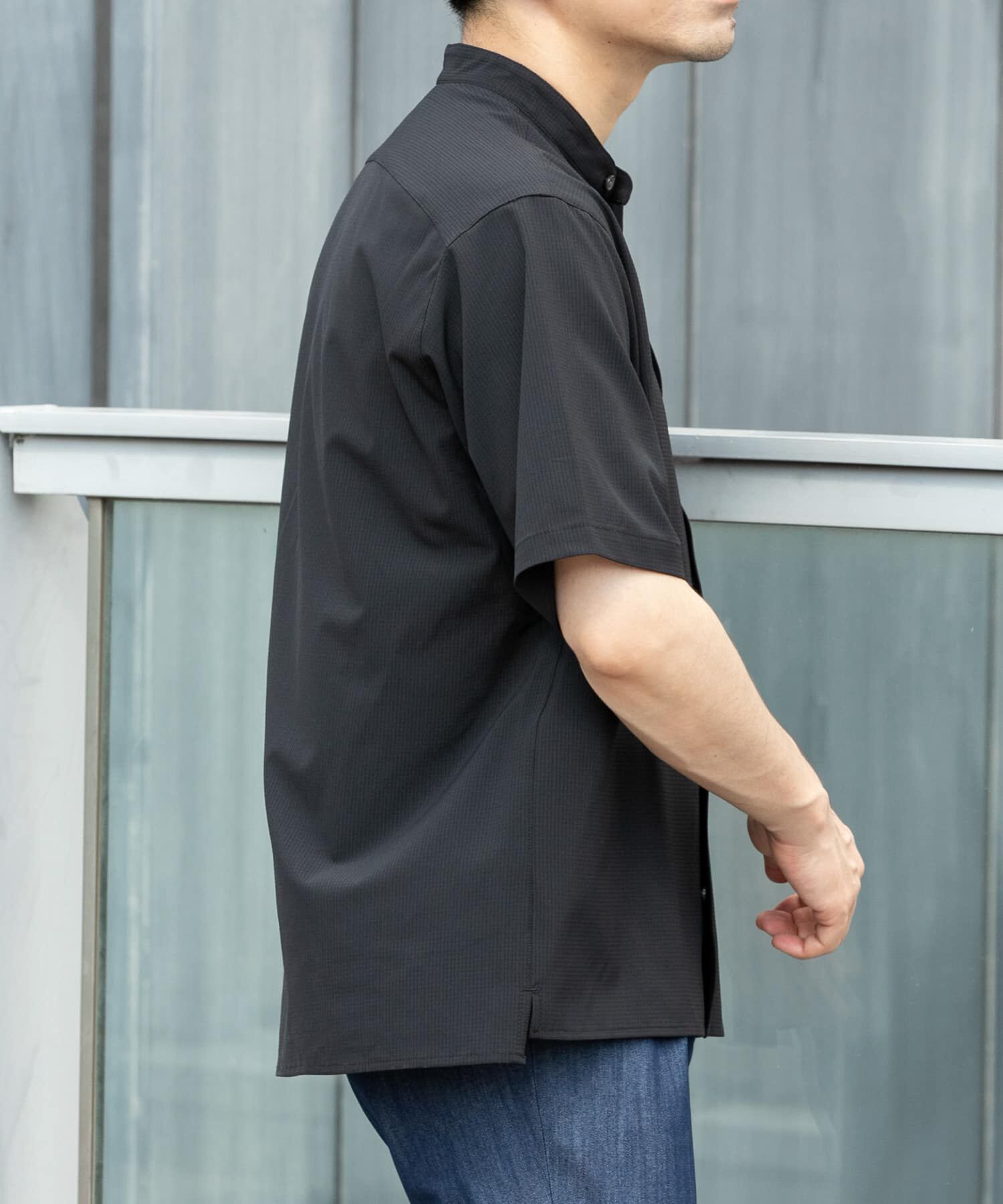 URBAN RESEARCH ROSSO「『WEB限定』『XLサイズあり』『吸水速乾』Air Stretch バンドカラーシャツ」|シャツ・ブラウス|