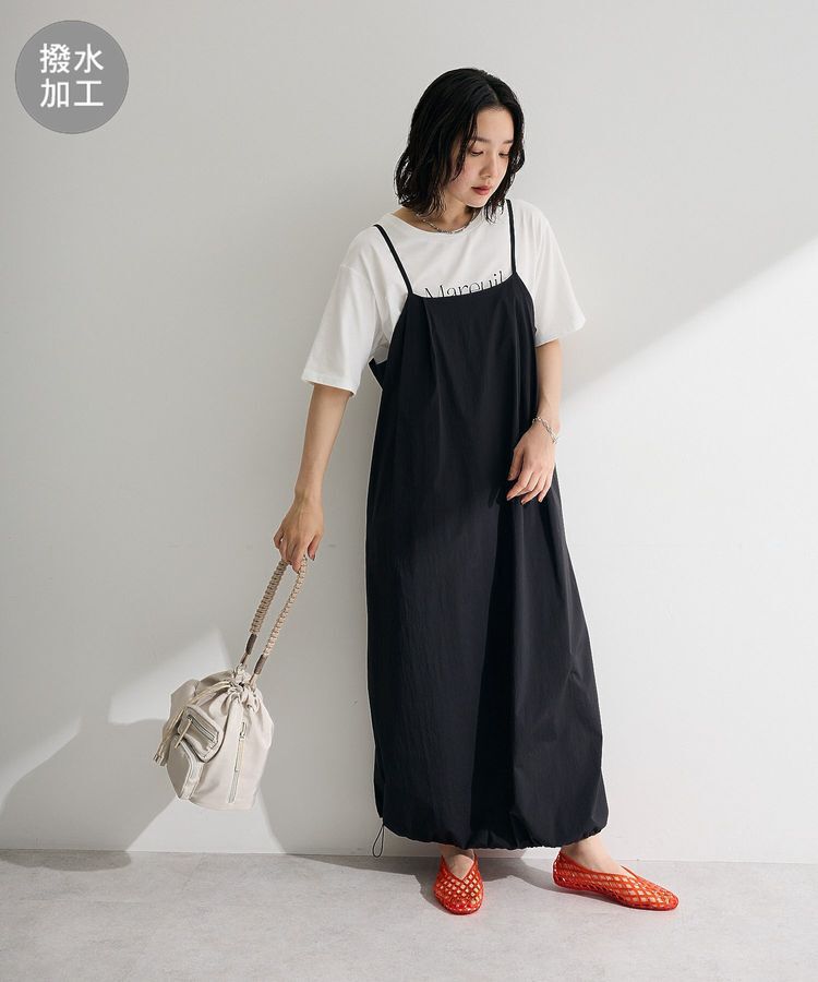 Green Parks「撥水加工キャミワンピース」|ワンピース|Black