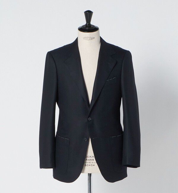 UNITED ARROWS「＜SOVEREIGN＞ ホップサック ハンドライン シングル３ボタン ２パッチポケット テーラードジャケット」|テーラードジャケット|NAVY
