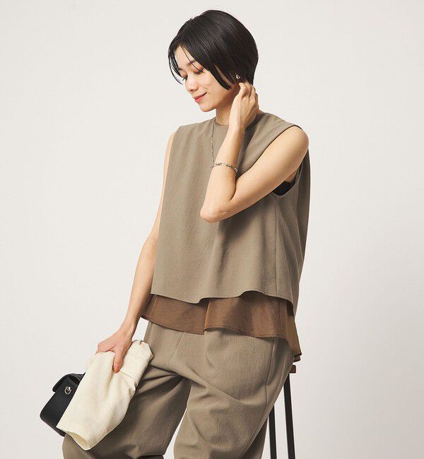 UNITED ARROWS green label relaxing「【結論シリーズ】ダブルフレアオールインワン［size SHORT/TALLあり］」|オールインワン|
