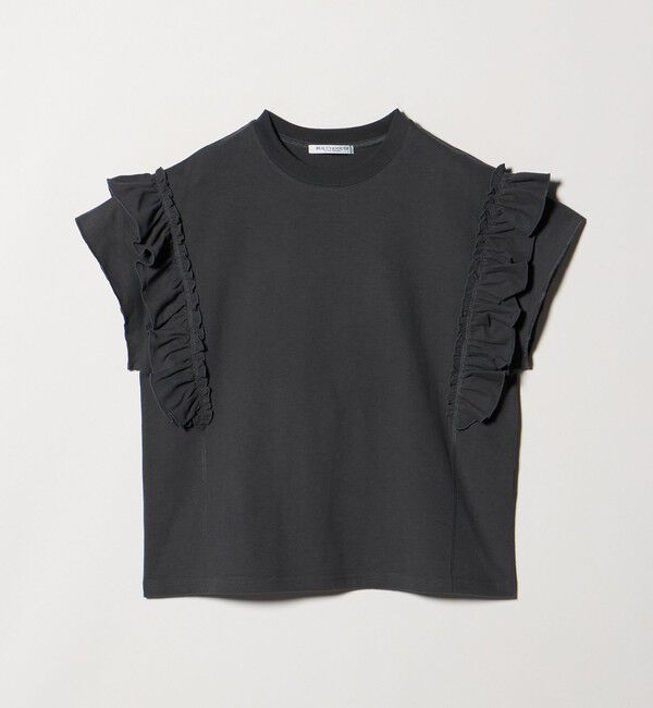 BEAUTY&YOUTH UNITED ARROWS「コットンフリル ショートスリーブ カットソー」|Tシャツ・カットソー|DK.GRAY
