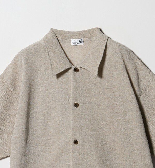 BEAUTY&YOUTH UNITED ARROWS「KNITEE リネンブレンド メリノ シャツ ウォッシャブル」|カーディガン|