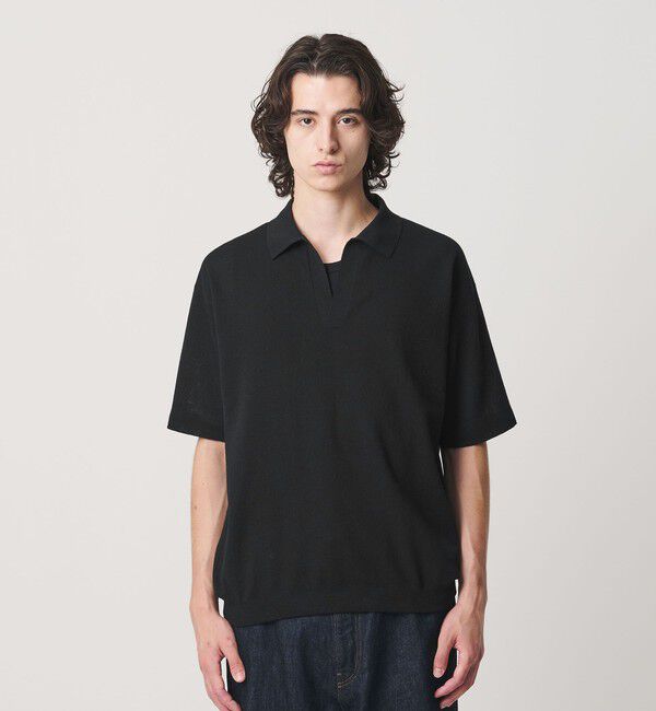 BEAUTY&YOUTH UNITED ARROWS「KNITEE リネンブレンド メリノ スキッパー ニット Tシャツ ウォッシャブル」|ニット・セーター|
