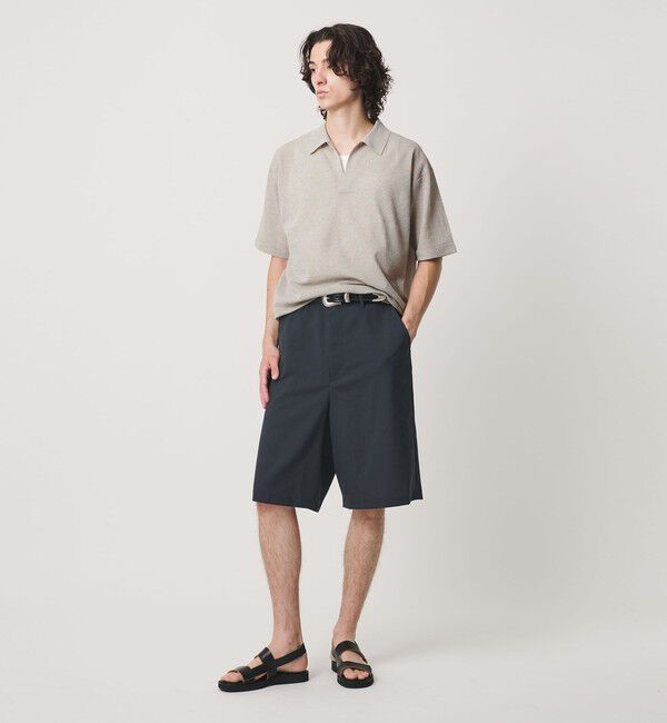 BEAUTY&YOUTH UNITED ARROWS「KNITEE リネンブレンド メリノ スキッパー ニット Tシャツ ウォッシャブル」|ニット・セーター|