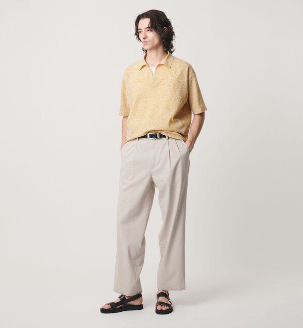 BEAUTY&YOUTH UNITED ARROWS「KNITEE リネンブレンド メリノ スキッパー ニット Tシャツ ウォッシャブル」|ニット・セーター|