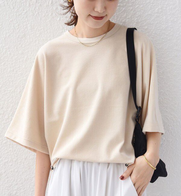 SHIPS for women「《予約》〈接触冷感 / UVカット〉マイクロ パイル ドルマン スリーブ プルオーバー」|Tシャツ・カットソー|