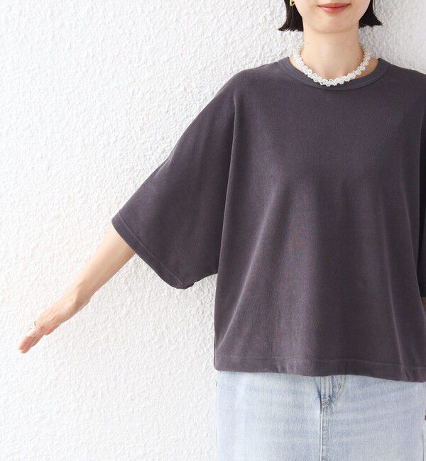 SHIPS for women「《予約》〈接触冷感 / UVカット〉マイクロ パイル ドルマン スリーブ プルオーバー」|Tシャツ・カットソー|