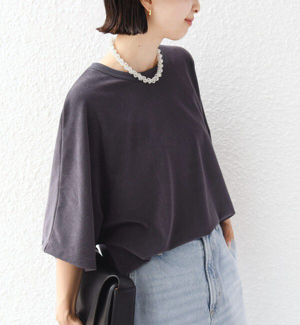 SHIPS for women「《予約》〈接触冷感 / UVカット〉マイクロ パイル ドルマン スリーブ プルオーバー」|Tシャツ・カットソー|