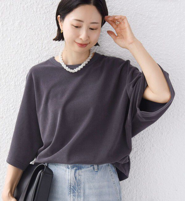 SHIPS for women「《予約》〈接触冷感 / UVカット〉マイクロ パイル ドルマン スリーブ プルオーバー」|Tシャツ・カットソー|