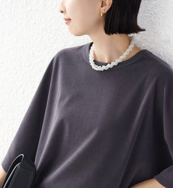SHIPS for women「《予約》〈接触冷感 / UVカット〉マイクロ パイル ドルマン スリーブ プルオーバー」|Tシャツ・カットソー|