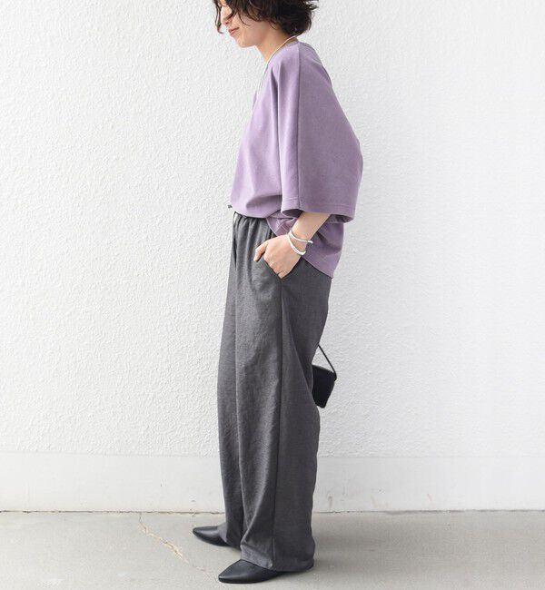 SHIPS for women「《予約》〈接触冷感 / UVカット〉マイクロ パイル ドルマン スリーブ プルオーバー」|Tシャツ・カットソー|