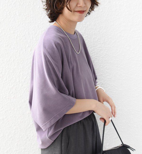 SHIPS for women「《予約》〈接触冷感 / UVカット〉マイクロ パイル ドルマン スリーブ プルオーバー」|Tシャツ・カットソー|