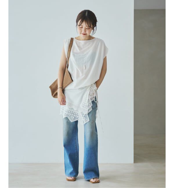 Plage「《予約》Cotton lace スカーフ」|バンダナ・スカーフ|