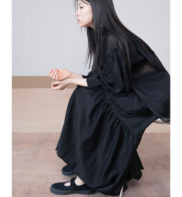  「eunoia｜ギャザーバルーンスカート WOMEN」|スカート|BLACK