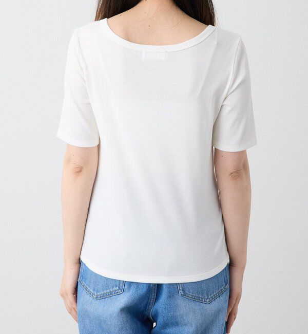  「【すっきり見え/通気性/帯電性/洗濯機洗い可】キュプラコットンテレコTee」|Tシャツ・カットソー|