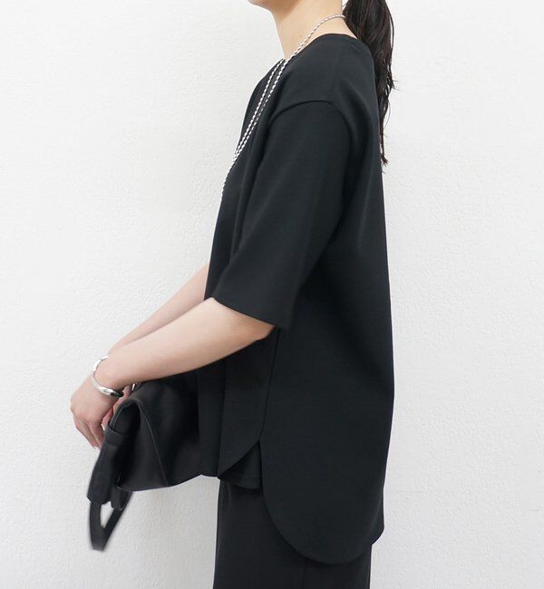  「《オン・オフ使える》カットジョーゼットハーフプルオーバー」|Tシャツ・カットソー|