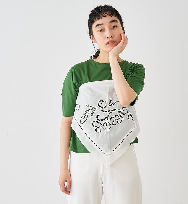 collex「カットワーク刺繍トライアングルスカーフ」|バンダナ・スカーフ|