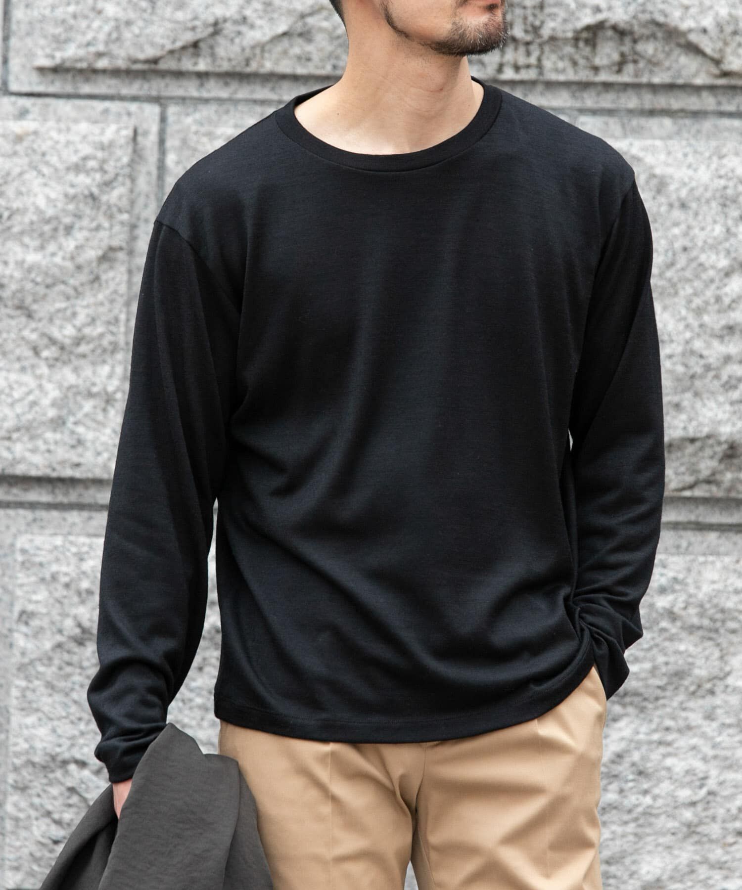 URBAN RESEARCH ROSSO「『マシンウォッシャブル』『XLサイズあり』ハイクオリティウールロンT」|Tシャツ・カットソー|