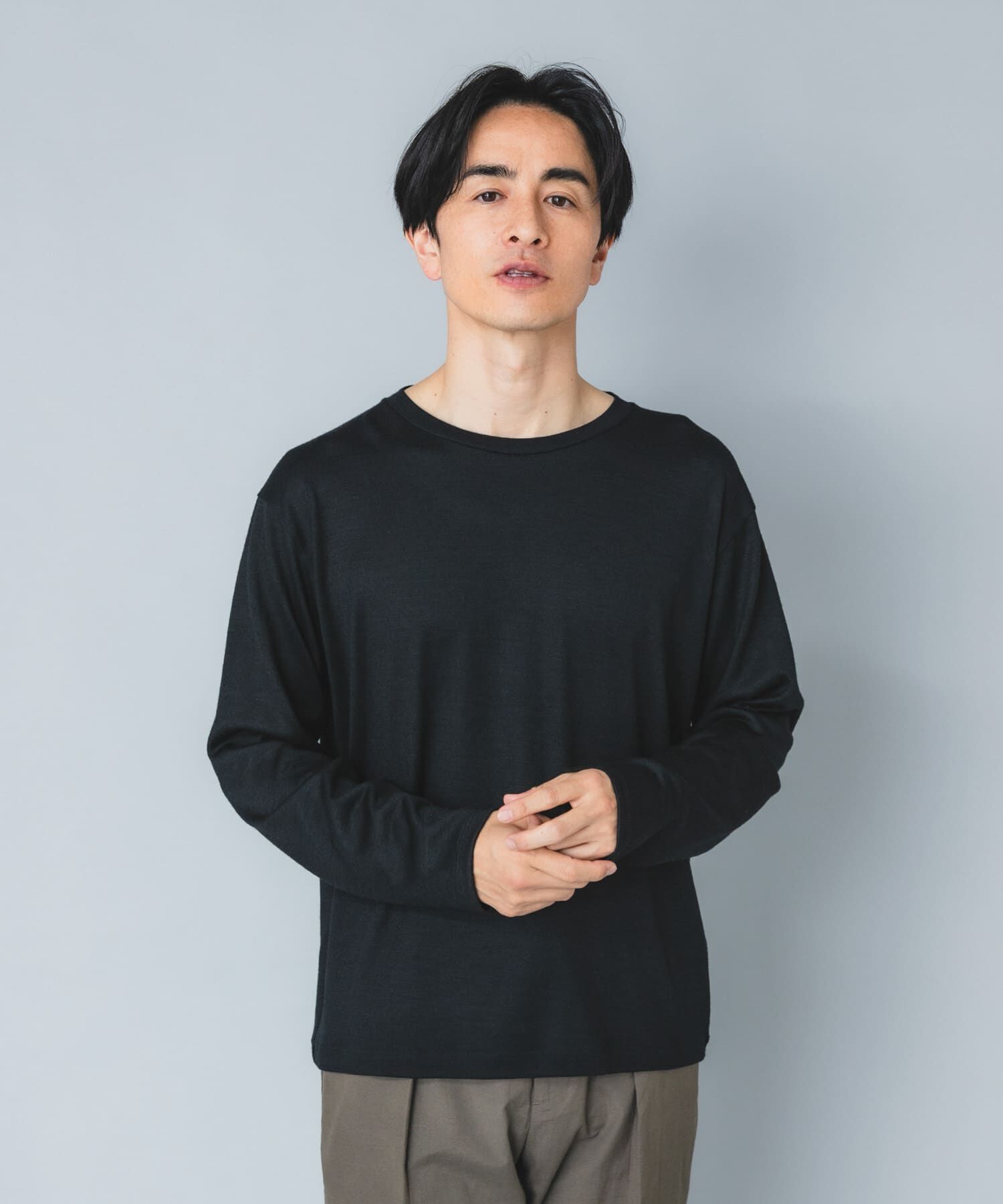 URBAN RESEARCH ROSSO「『マシンウォッシャブル』『XLサイズあり』ハイクオリティウールロンT」|Tシャツ・カットソー|