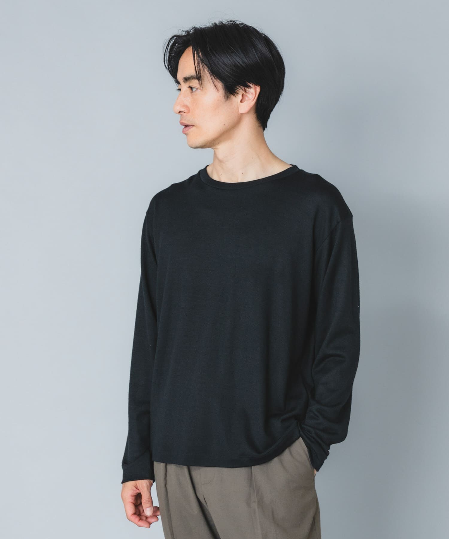 URBAN RESEARCH ROSSO「『マシンウォッシャブル』『XLサイズあり』ハイクオリティウールロンT」|Tシャツ・カットソー|