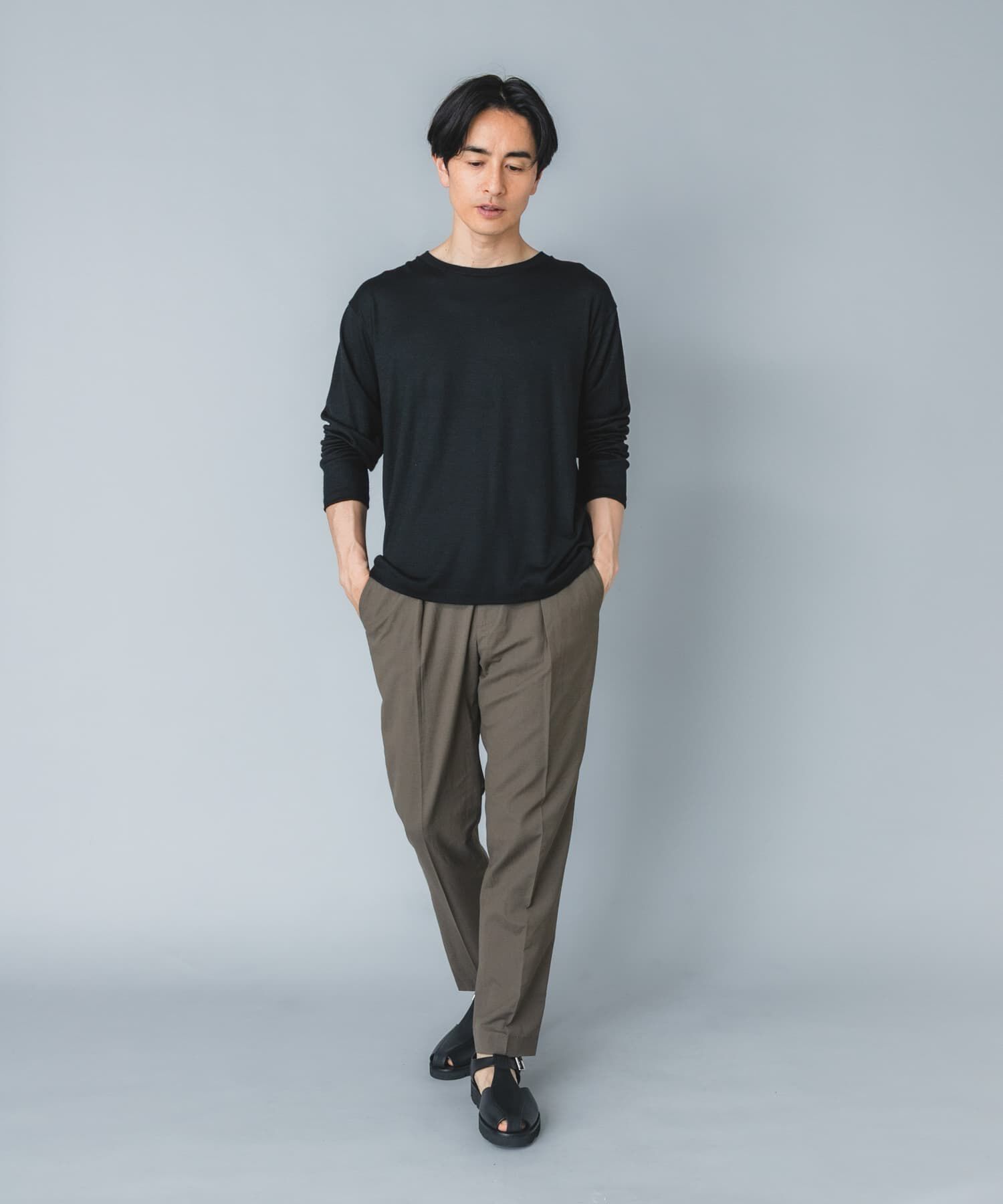 URBAN RESEARCH ROSSO「『マシンウォッシャブル』『XLサイズあり』ハイクオリティウールロンT」|Tシャツ・カットソー|
