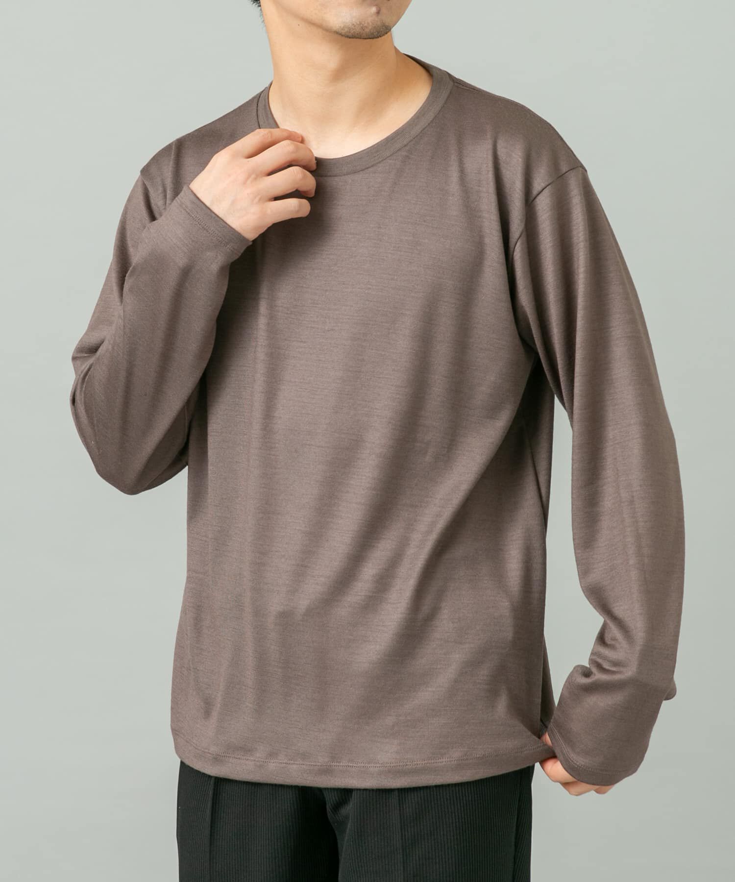 URBAN RESEARCH ROSSO「『マシンウォッシャブル』『XLサイズあり』ハイクオリティウールロンT」|Tシャツ・カットソー|