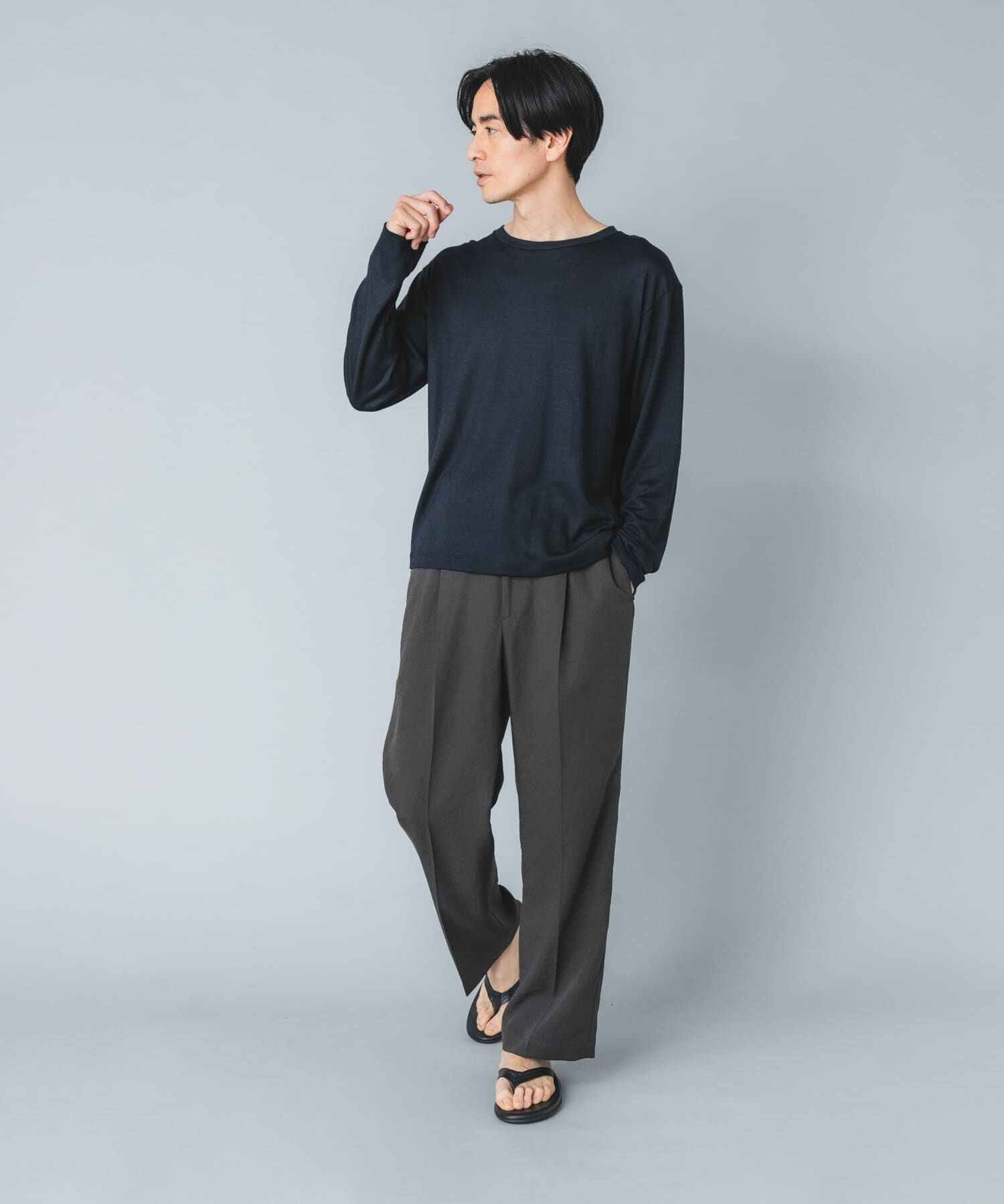URBAN RESEARCH ROSSO「『マシンウォッシャブル』『XLサイズあり』ハイクオリティウールロンT」|Tシャツ・カットソー|