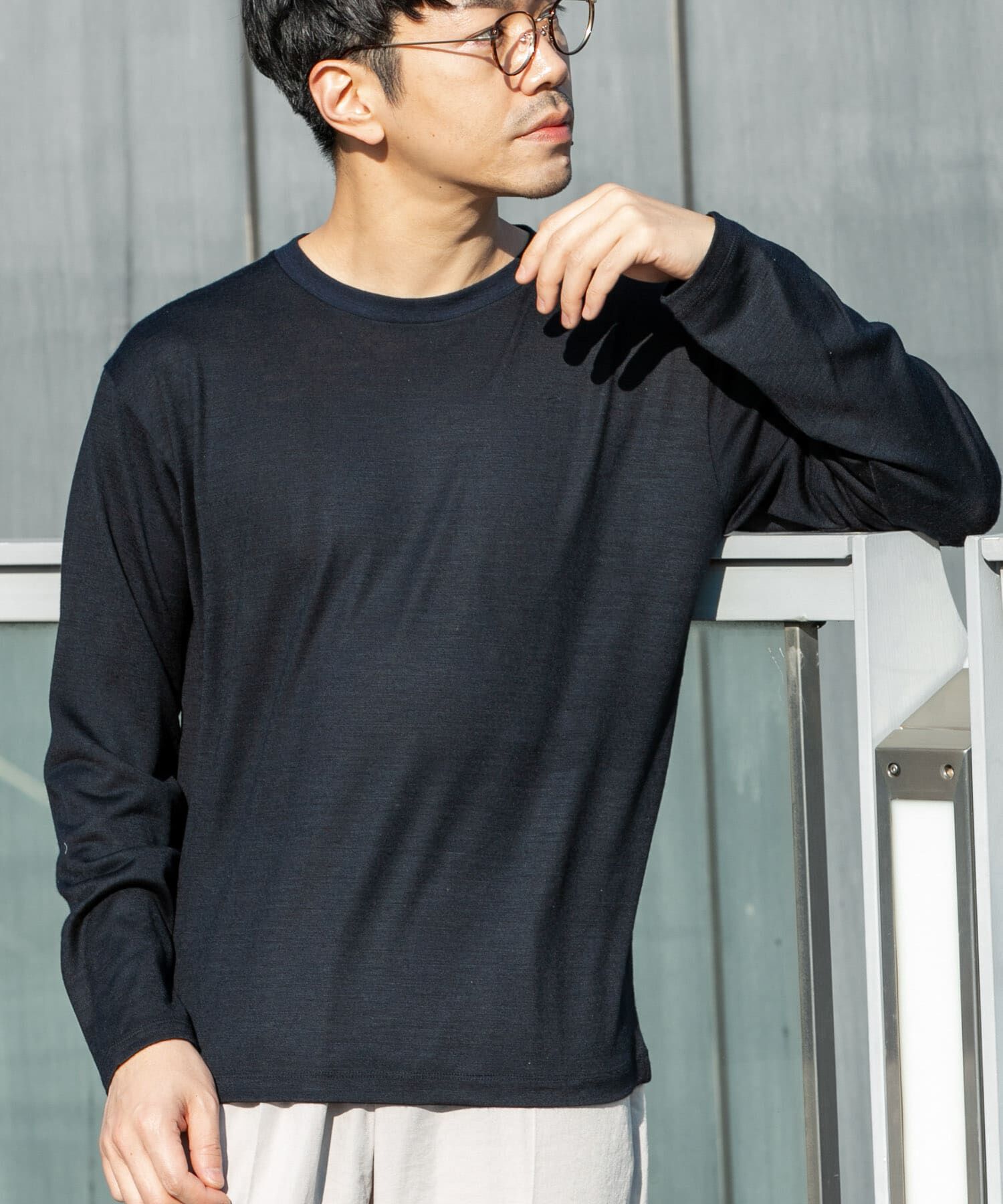 URBAN RESEARCH ROSSO「『マシンウォッシャブル』『XLサイズあり』ハイクオリティウールロンT」|Tシャツ・カットソー|